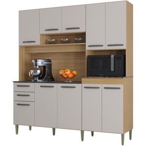 Cozinha Compacta 10 Portas 185 Damasco Off White Poqq Damasco Off White