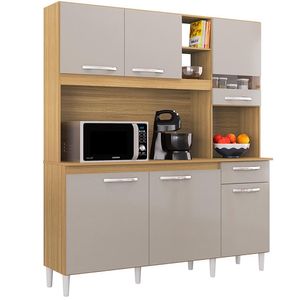 Cozinha Compacta 6 Portas 439 Damasco Off White Poqq Damasco Off White