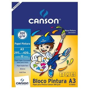 Bloco De Pintura A3 300g 12 Folhas - Canson