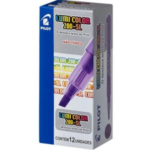 Caixa Caneta Marca Texto Lumi Color 200sl - 12 Unidades - Pilot Violeta