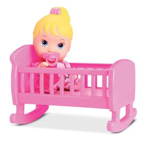 Boneca Little Dolls Com Bercinho - Divertoys