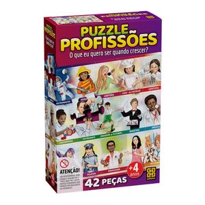 Puzzle Profissões - 42 Peças - Grow