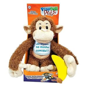 Playfull Pets - Pelúcia Macaquinho Interativo - Toyng