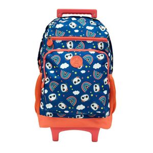 Mochilete Grande Escolar College Panda Arco-íris 11280 - Xeryus