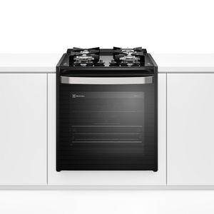 Fogão De Embutir 4 Bocas Electrolux Preto Experience Com Mesa De Vidro, Perfectcook360 E Vaporbake (fe4ep)
