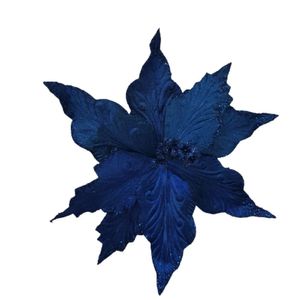 Flor Artificial Veludo Azul 25cm