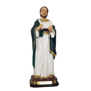 Imagem De São Lucas Em Resina 20cm