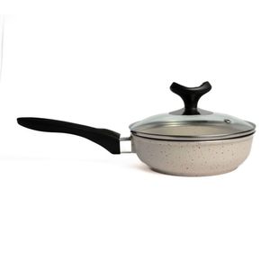 Frigideira Branca Antiaderente Marmorizada Javali Cb 16cm