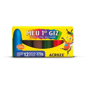 Giz De Cera Acrilex Meu Primeiro Giz 12 Cores Pct C/3