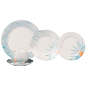 Aparelho De Jantar 30 Peças L Hermitage Em Porcelana Colorido
