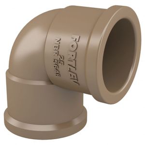 Joelho 90° Soldavel Marrom Fortlev Kit 05 Unid Tamanho 25mm
