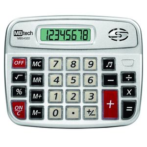 Calculadora 8 Díg. Méd. De Mesa à Pilha C/som Mb54322