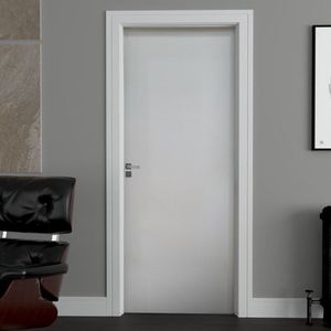 Kit Porta De Madeira 210x82cm Batente 18cm Lisa Primer Uniportas Branco