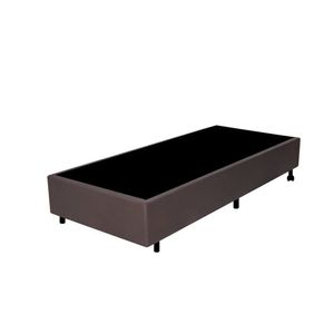 Cama Box Solteiro Reforçado 96x203x38cm Marrom