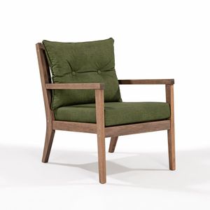 Poltrona Para Jardim Em Madeira Maciça Riade Stain Castanho-verde