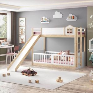 Beliche Montessoriana Garden Rn Com Escorregador Casatema Natural-branco