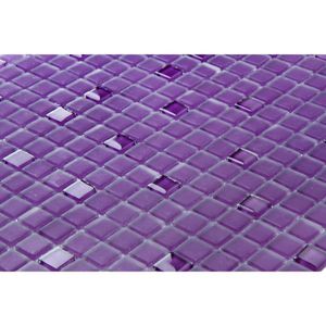 Pastilha De Vidro Cristal Miscelanea 30x30 Cm Glass Mosaic Lilás Escuro