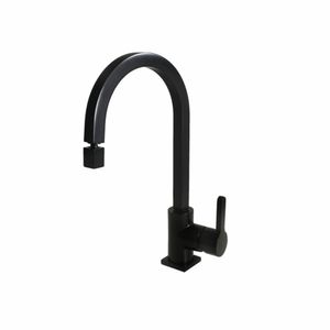 Torneira Misturador Monocomando Para Cozinha - Color Strauss - Preto Fosco