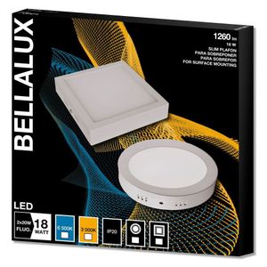 Painel De Led Sobrepor 18w Quadrado Branco 3000k Bellalux 18w 3000k Sobrepor