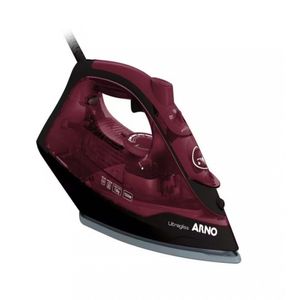 Ferro De Passar A Vapor Arno Ultragliss Durilium Fmv Com Spray E Base Antiaderente Vinho 220v