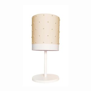 Abajur De Mesa 1 Foco 15w Perolas 4511 Tom Luz Iluminação Cru-branco