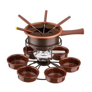 Aparelho De Fondue Giratório Antiaderente Carroussel Chocolate 16 Peças Para Doces Chocolate Queijo
