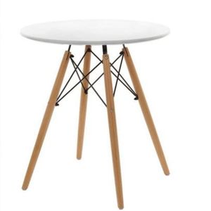 Mesa Redonda 70cm Mdf Eiffel Charles Eames Branco