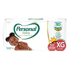 Fralda Descartável Personal Premium Xg 50 Unidades 11,5 A 15kg