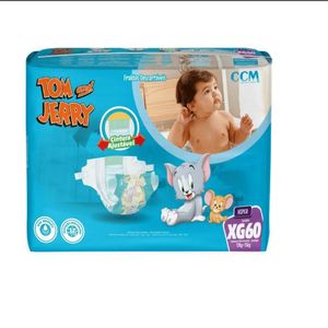 Fralda Descartável Tom And Jerry Xg 60 Unidades 12 A 15kg
