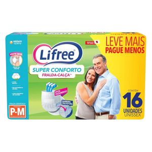Fralda Descartável Lifree Pants P/m 16 Unidades 75 A 104cm