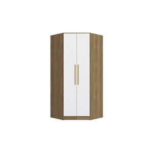 Guarda-roupa De Canto 2 Pts Kappesberg Adapt Nogueira/branco