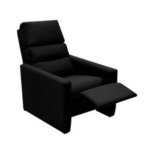 Poltrona Do Papai Reclinável Ravena Material Sintético Preto Star Confort Preto