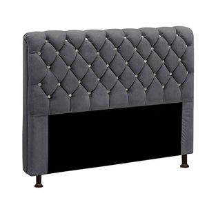 Cabeceira Estofada Fernanda 1,60 Queen Star Confort Cinza Chumbo