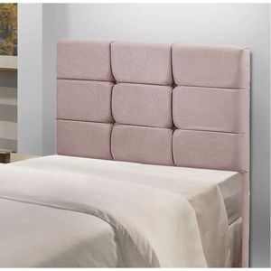 Cabeceira Estofada Cama Box Solteiro 0.90 Julia Veludo Star Confort Rose