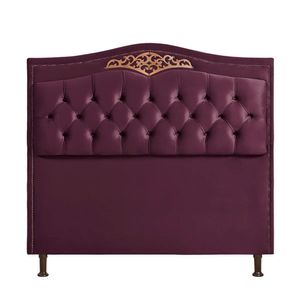 Cabeceira Holanda 195cm King Size Estofada Veludo Star Confort Roxo