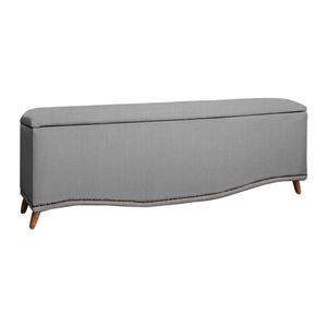 Calçadeira Sapateira Baú Holanda 195cm De Largura Linho Star Confort Grafite
