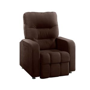 Poltrona Do Papai Reclinável Maldivas Suede Marrom Chocolate Plus Star Confort Marrom Chocolate