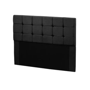 Cabeceira Julia Cama Box Casal 140cm Estofada Em Veludo Preto Star Confort Preto