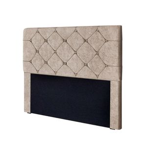 Cabeceira Gabriela King Size Em Madeira De Reflorestamento 195cm Suede Amassado Star Confort Bege