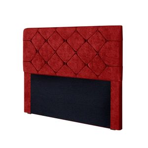 Cabeceira Gabriela King Size Em Madeira De Reflorestamento 195cm Suede Amassado Star Confort Vermelho