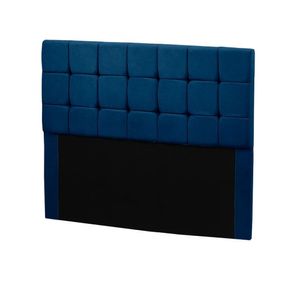 Cabeceira Julia Estofada King Size 195cm Em Veludo Azul Star Confort Azul