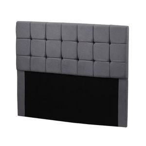 Cabeceira Julia Estofada King Size 195cm Em Suede Chumbo Star Confort Chumbo