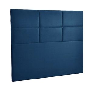 Cabeceira Estofada Milena 0,90 Solteiro Veludo Star Confort Azul