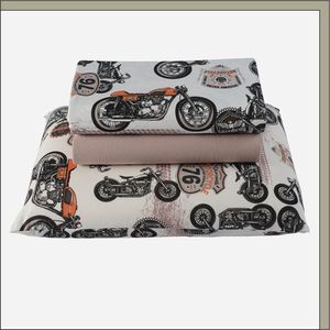 Jogo De Cama Lençol Em Malha Solteiro Moto 3 Peças - Bege