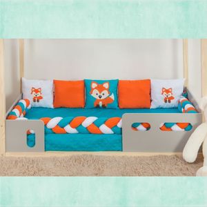 Kit Para Berço Bebê Montessoriano Rapozinha 7 Peças - Tifany