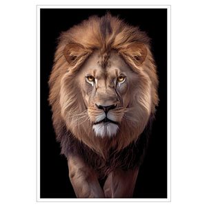 Quadro Decorativo Leão Judá Moldura Cx Alta 40x60 Titulo Moldura Branca