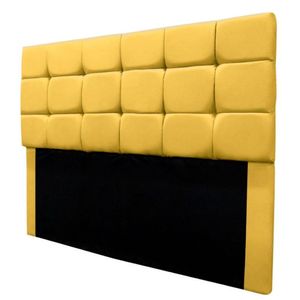Cabeceira Cama Box Estofada Solteiro 90 Cm Bianca Suede amarelo