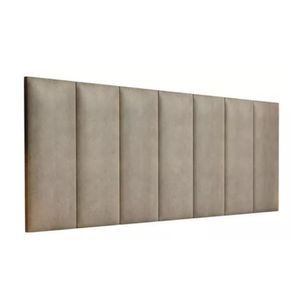 Kit 7 Placas Estofadas Cabeceira Cama Casal 20x60cm Bege