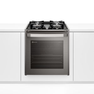 Fogão De Embutir 4 Bocas Electrolux Cinza Experience Com Mesa De Vidro, Perfectcook360 E Vaporbake (fe4ec)