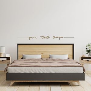 Para Todo Sempre Palavra Decorativa De Parede Mdf Corte Laser Título Modelo 3 Cru